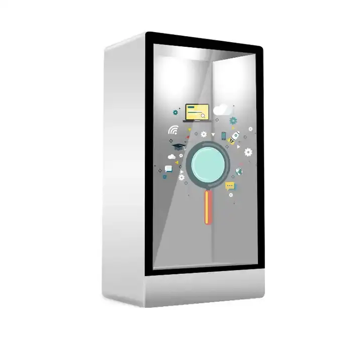 Custom 21.5-98 Inch 3d Hologram Box Transparante Lcd-Display Doos Menselijk Touchscreen Monitor Kast