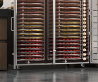 WS-40 Twee-kamer roterende 40-verdiepingen commerciële fruit- en groentedroger met SUS304 materiaal, elektrische verwarming 220V, hoge productiviteit