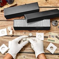Boîte de rangement de pièces de monnaie 2x2 pouces étui en carton pièces Collection fournitures porte-monnaie pour collectionneurs Collection de devises dures