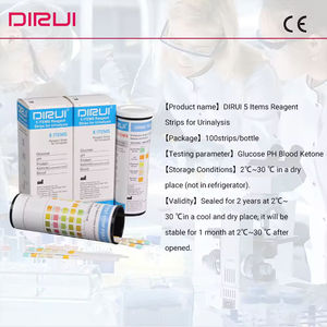 Solução de Precisão Premium: Tiras de Teste de Urina com 5 Parâmetros para Testes Abrangentes de Glicose, pH, Proteínas, Cetonas e Sangue. - Product Image 4