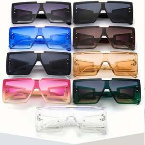 Nouveautés de luxe : Lunettes de soleil vintage à rivets pour hommes, monture large, et lunettes de soleil surdimensionnées carrées pour femmes 2021 - Product Image 5