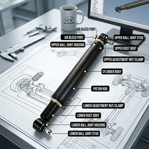 Amortiguador de Dirección Reforzado 45700-60052 para Toyota Land Cruiser Serie 80 FZJ80 HZJ80, Estabilizador de Dirección 4570060052 - Product Image 2