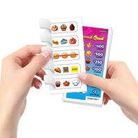 Tarjetas de Lotería de Desgarro con Diseño Personalizado, Impresión Digital, 5 Ventanas, Marca Huivo