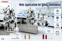 Machine d'étiquetage industrielle à grande vitesse pour flacons et ampoules, alimentation verticale vers étiquetage horizontal pour petits contenants instables
