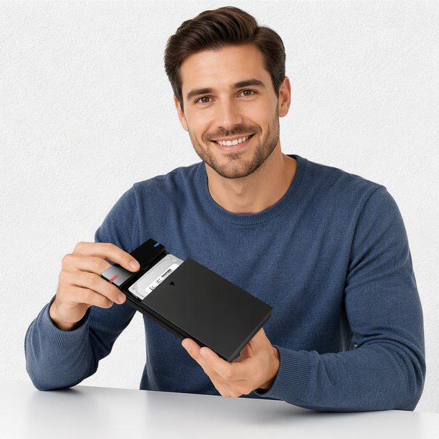 6TB External Hard Drive Enclosure 2.5 Inch SSD Case with USB3.1 SATA Interfaces Plug and Play HDD Enclosure Hard Disk Box
