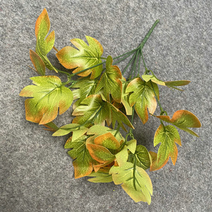 Usine de fleurs Feiyu Craft, feuilles artificielles de Monstera Deliciosa, tige petite à 7 branches, décoration intérieure, matériau pour mur végétal - Product Image 3