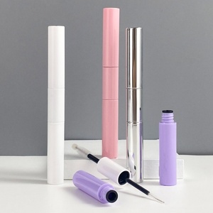 Échantillon gratuit, emballage de flacon cosmétique en plastique 2 en 1, <span class=keywords><strong>tube</strong></span> de mascara noir personnalisé à double extrémité avec brosse en nylon - Product Image 4