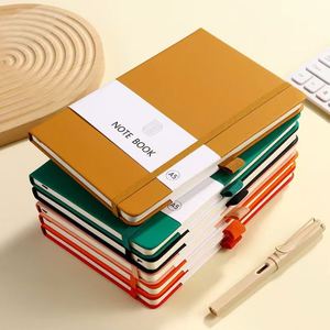 PU Leather <b>A5</b> Notebook Cahiers 200 Pages Thick Paper White <b>Diary</b> Notebook with Elastic Band Pen Slot Ribbon Bookmark for Student - Product Image 5