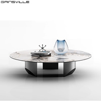 Gainsville Furniture Centre minimaliste Table basse européenne ronde Design Salon Céramique Top Mesa De Centro