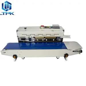 Live stream cheap continuous band sealer sealing machine for paper plastic aluminum laminated bag pouch sachet