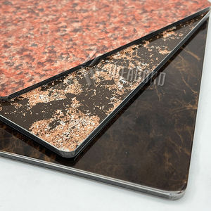Panel ACP Flexible con acabado de mármol, hoja compuesta de aluminio con aspecto de <span class=keywords><strong>piedra</strong></span> de 4mm para decoración de pared de Hotel Villa y revestimiento arquitectónico - Product Image 1
