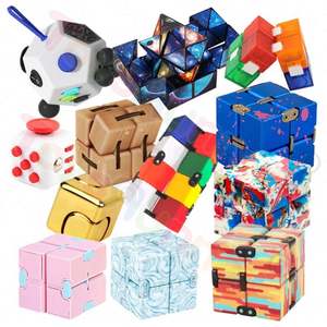 Juego de Cubos Metálicos Antiestrés con Logotipo Personalizado al por Mayor, Juguetes Sensoriales para Autismo, TDAH, Recuerdos para Fiestas, Paquete al por Mayor - Product Image 1