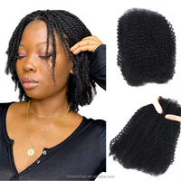 Cheveux Afro Kinky 100% naturels en vrac pour dreadlocks, cheveux humains bouclés Afro Kinky noirs naturels pour tresses au crochet pour femmes noires