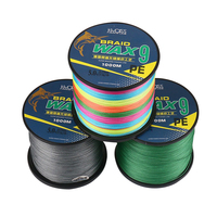 Ligne de pêche PINSSEN en nylon haute résistance, personnalisée pour l'extérieur, 4-100 lb, 9 brins, revêtement, 500 m