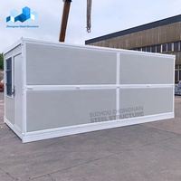 Maisons préfabriquées pliables de 40 pieds, fabrication sur mesure, installation facile, maisons conteneurs pliables à bas prix