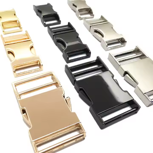 <span class=keywords><strong>Collar</strong></span> de Perro de Metal Ajustable de 25 mm al por Mayor con Clip de Liberación Rápida y Hebilla de Anillo Dorado para Correa de Mascotas - Product Image 3