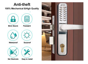 <span class=keywords><strong>Serrure</strong></span> de porte <span class=keywords><strong>mécanique</strong></span> <span class=keywords><strong>à</strong></span> <span class=keywords><strong>code</strong></span> unilatéral, Gen3, sans piles, étanche, facile <span class=keywords><strong>à</strong></span> installer, changement de <span class=keywords><strong>code</strong></span> frontal - Product Image 3