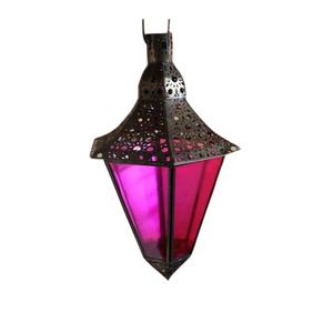 Lámpara colgante de hierro marroquí de estilo Vintage, moderna linterna de vela de metal personalizada para decoración de festival - Product Image 1