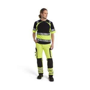 BLAKLADER - 119716423399D100 Pantalones de alta visibilidad Elásticos en 4 direcciones sin bolsillos para uñas Amarillo/Negro-EAN 7330509840610 ROPA DE TRABAJO DE LA - Product Image 3