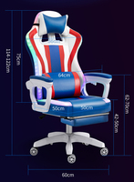 Chaise de jeu ergonomique en cuir, pc de course, pc de bureau, jeu personnalisé, rvb, Led, Massage, avec repose-pieds, Offre Spéciale