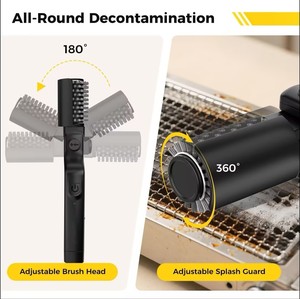 Spazzola Elettrica Robusta per Griglia, Dispositivo Motorizzato per Pulizia BBQ, Impermeabile IPX7 per Pulizia di Sporco Secco <span class=keywords><strong>e</strong></span> Umido - Product Image 3