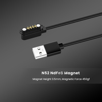 Conector Magnético USB Ultrafino de 4 Pines, Hembra a Hembra, Ángulo Recto de 90 Grados, 5V 2A