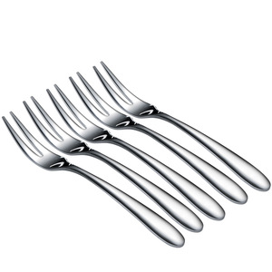 Stainless Steel Fruit Fork 304 Food Grade Dessert Fork Two Pronged Cake Mooncake Fork Household Use - Product Image 5