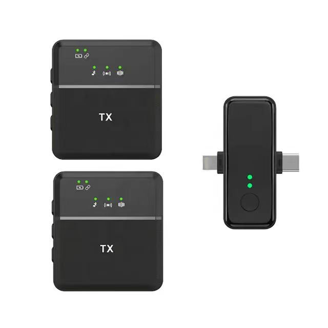SX31 3-in-1 Wireless Lavalier Microphone Type C Noise Cancelling Mini Lapel Audio Mic for Interview Vlogging Voice Recording