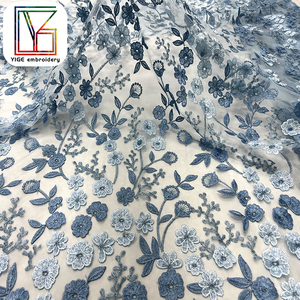 Tessuto di Lusso Francese <span class=keywords><strong>per</strong></span> <span class=keywords><strong>Abiti</strong></span> da Sposa, <span class=keywords><strong>Tulle</strong></span> con Ricami Floreali 3D, Pizzi <span class=keywords><strong>per</strong></span> <span class=keywords><strong>Abiti</strong></span> Femminili - Product Image 2