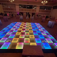 Plancher de danse interactif à LED pour enfants à usage domestique avec éclairage de scène miroir infini couleur pleine mat et avec fleurs