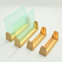 Support de base de lampe en bois OEM support tableau mémo en acrylique blanc lumière LED en bois 3D haute qualité veilleuse bébé lampe LED plaque de bureau