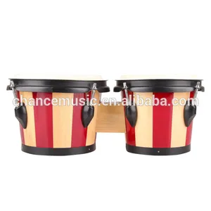 Musical instruments wooden drum set, Hot Sale nature Bongo Drum ABC105
