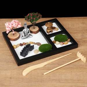 Mini Kit de <span class=keywords><strong>jardin</strong></span> <span class=keywords><strong>Zen</strong></span> avec brûleur d'encens en bois bouddhisme religieux décor de bureau résine <span class=keywords><strong>sable</strong></span> <span class=keywords><strong>jardin</strong></span> <span class=keywords><strong>pour</strong></span> bureau - Product Image 5