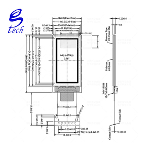 Écran OLED à cristaux liquides de 0,96 pouces, petit écran SH1107, affichage 64x128, écran monochrome, interface IIC/SPI - Product Image 3