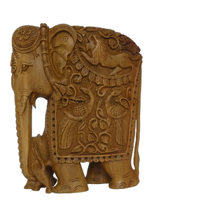 ไม้จันทน์ช้างแกะสลักช้างอินเดีย,ไม้จันทน์รูปปั้น - Product Image 1