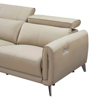 Canapé de cinéma maison électrique en cuir de grande taille avec fauteuil inclinable