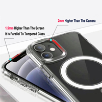 Coques de Téléphone Mobile Magnétiques Anti-Choc Transparentes Sûres pour iPhone 17 16 15 14 13 Pro Max