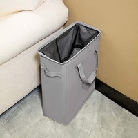Panier à linge carré pliable 3D en tissu non tissé écologique moderne avec poignée, capacité de 3 à 6 L pour le rangement du linge dans la salle de bain