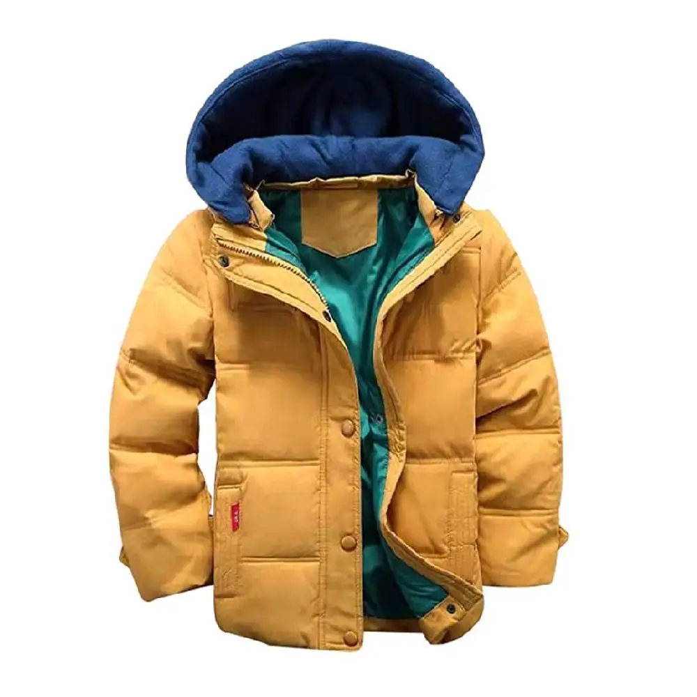 FREE SAMPLE Wholesale Children Windproof Outwear for Boys Padded Jacket Kids Thicken Hooded Jacket Warm Winter Coat