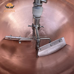 Marmite à confiture en cuivre, pot en cuivre pour la fabrication de bonbons - Artisanale, traditionnelle, distribution uniforme de la chaleur pour les confiseurs | Bouilloire à sucre en cuivre - Product Image 6