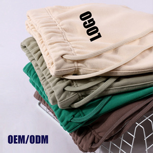 Custom Wholesale Casual Basic Fleece <b>Shorts</b> Printing Drawstring Relaxed Fit Sports Oversized Heavyweight Knit <b>Shorts</b> for <b>Men</b> - Product Image 2