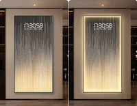 Horloge murale électronique décorative en cristal de style Art déco moderne, cadre en alliage d'aluminium pour salon haut de gamme