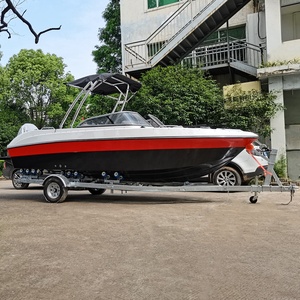 Bateau de sport en fibre de verre de 22 pieds avec moteur hors-bord <span class=keywords><strong>4</strong></span> temps de 150 CV, longueur de 6,2 <span class=keywords><strong>m</strong></span>, bateau de pêche familial pour 7-8 personnes, bateau rapide - Product Image 2