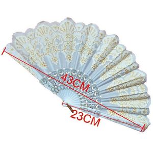 Éventail pliant en plastique coloré avec dentelle, idéal pour la danse, les festivals chinois/espagnols, les spectacles, les mariages d'été et comme cadeau – Vente en gros - Product Image 6