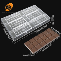 AK, venta al por mayor, PC, policarbonato, Dubai, molde de barra de Chocolate, bandeja de Chocolate caliente de plástico personalizada, molde de pastelería de dulces