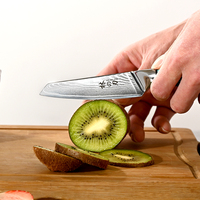 Hoge Kwaliteit 4 Inch Damascus Staal Chef Mes Ultrascherp Roestvrij Staal Keukenmes Voor Groenten En Fruit Hakken