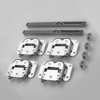 Accessoires de quincaillerie de porte invisible de haute qualité, système de roulettes de porte coulissante à fermeture douce et dissimulée pour armoire