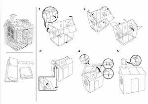 De <span class=keywords><strong>dibujo</strong></span> diy juguete 3D niños de papel artesanal playhouse hecho a mano graffiti caja de cartón casa de juegos para los niños - Product Image 5