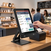 Tablette Android murale 8 pouces PoE WiFi RJ45 avec caméra, affichage vertical pour kiosque, signalisation numérique pour commande automatique et point de vente