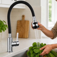 Robinet de cuisine chaud et froid, fonction de pulvérisation à double mode rotative à 360 degrés, prix fabricant de robinets en gros